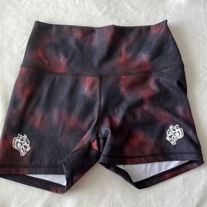 Darcsport ‘fur’ shorts purple/blue/red